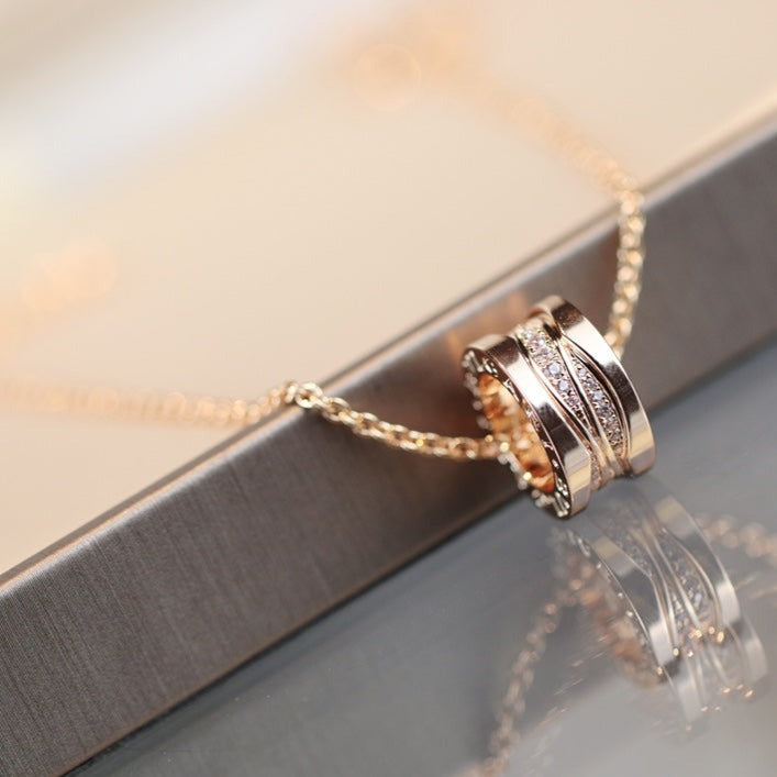 DIANA ZERO 1 PINK GOLD DIAMOND NECKLACE