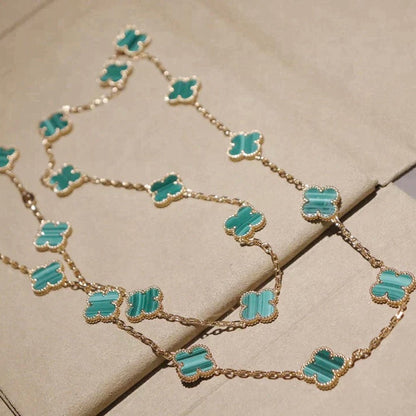 DIANA CLOVER 20 MOTIFS MALACHITE GOLD