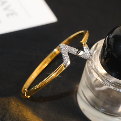 DIANA VOLTE UPSITE DOWN GOLD DIAMOND BRACELET