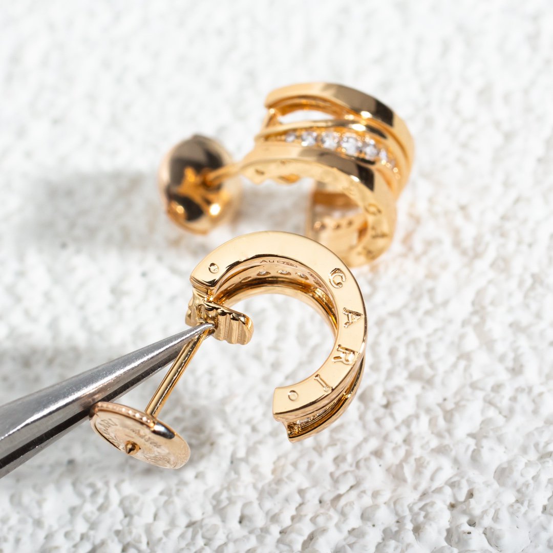 DIANA ZERO 1 PINK GOLD DIAMONDS EARRINGS