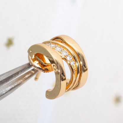 DIANA ZERO 1 PINK GOLD DIAMONDS EARRINGS