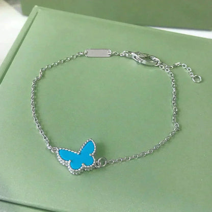 DIANA BUTTERFLY TURQUOISE BUTTERFLY BRACELET SILVER