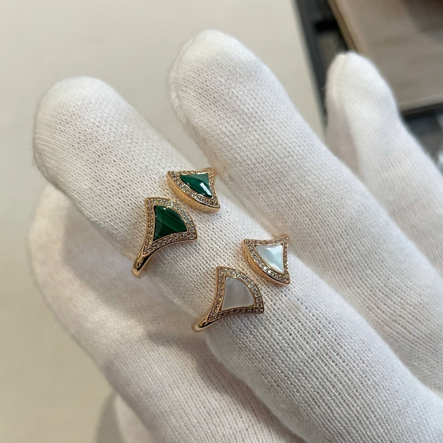 DIANA DREAM MOP DIAMOND OPEN RING