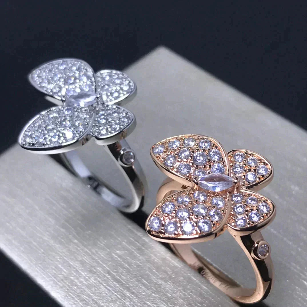 DIANA BUTTERFLY PINK GOLD DIAMOND RING