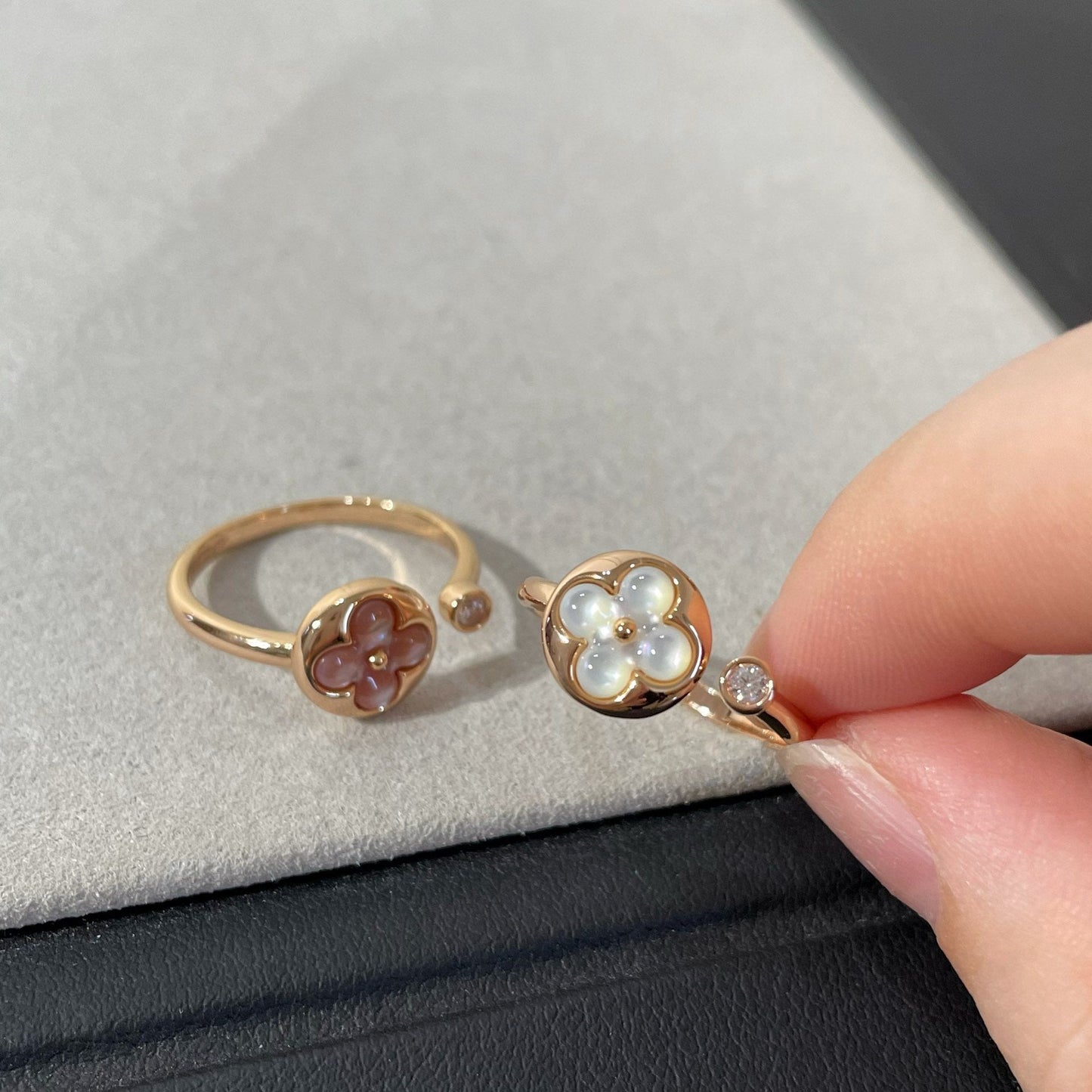 DIANA SUN 1 DIAMOND PINK MOP RING