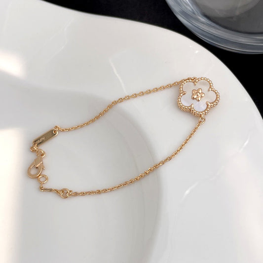 DIANA LUCKY SPRING ROSE GOLD MOP BRACELET