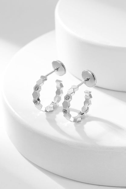 DIANA BEE LOVE DIAMOND HOOP EARRINGS