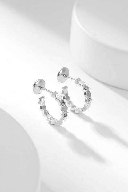 DIANA BEE LOVE DIAMOND HOOP EARRINGS