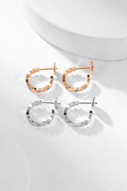 DIANA BEE LOVE DIAMOND HOOP EARRINGS