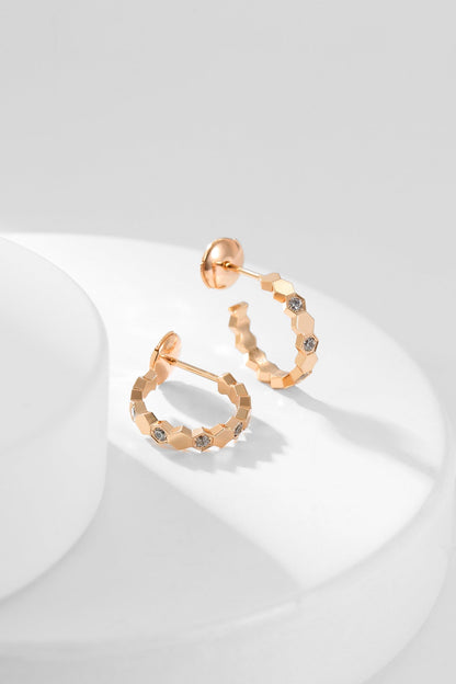 DIANA BEE LOVE DIAMOND HOOP EARRINGS
