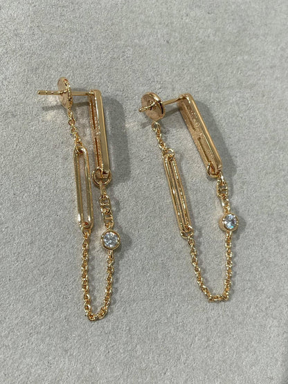 DIANA CHAINE CHAOS DIAMOND DROP EARRINGS