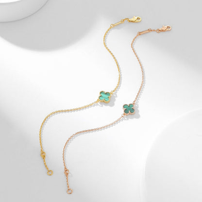 DIANA CLOVER BRACELET MALACHITE 1 MOTIF