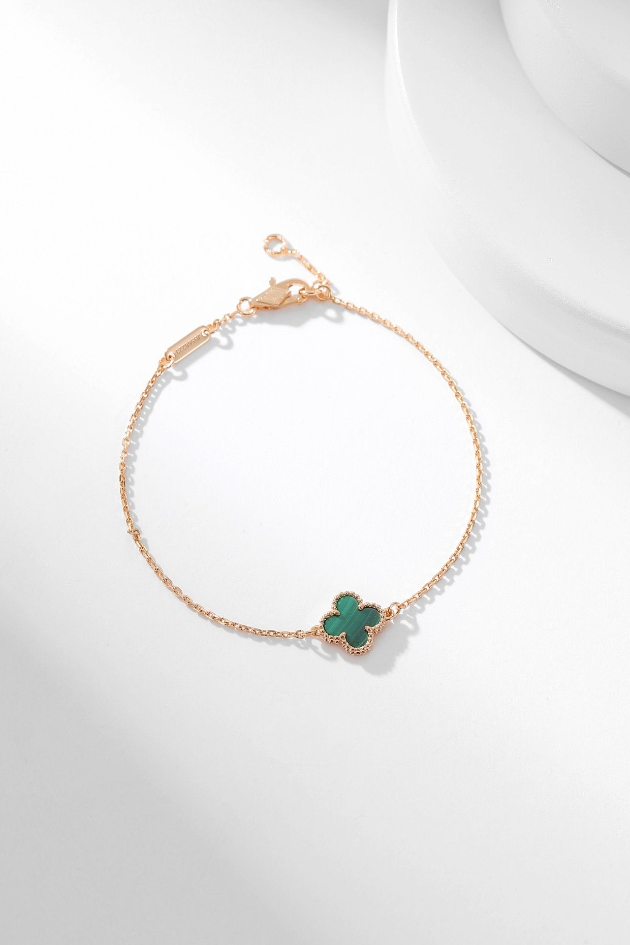 DIANA CLOVER BRACELET MALACHITE 1 MOTIF