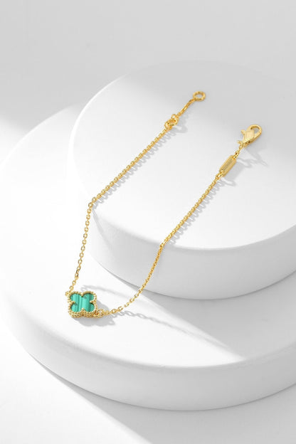 DIANA CLOVER BRACELET MALACHITE 1 MOTIF