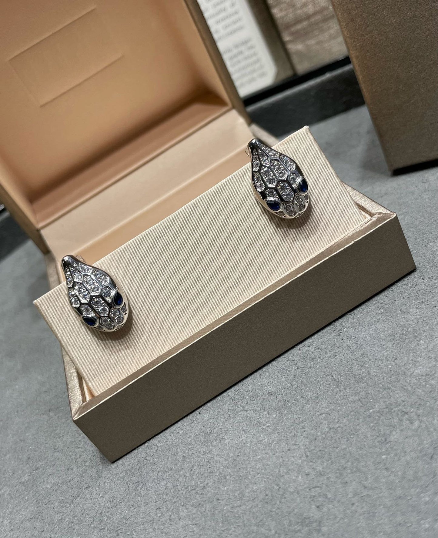 DIANA SERPENT DIAMOND STUD EARRINGS