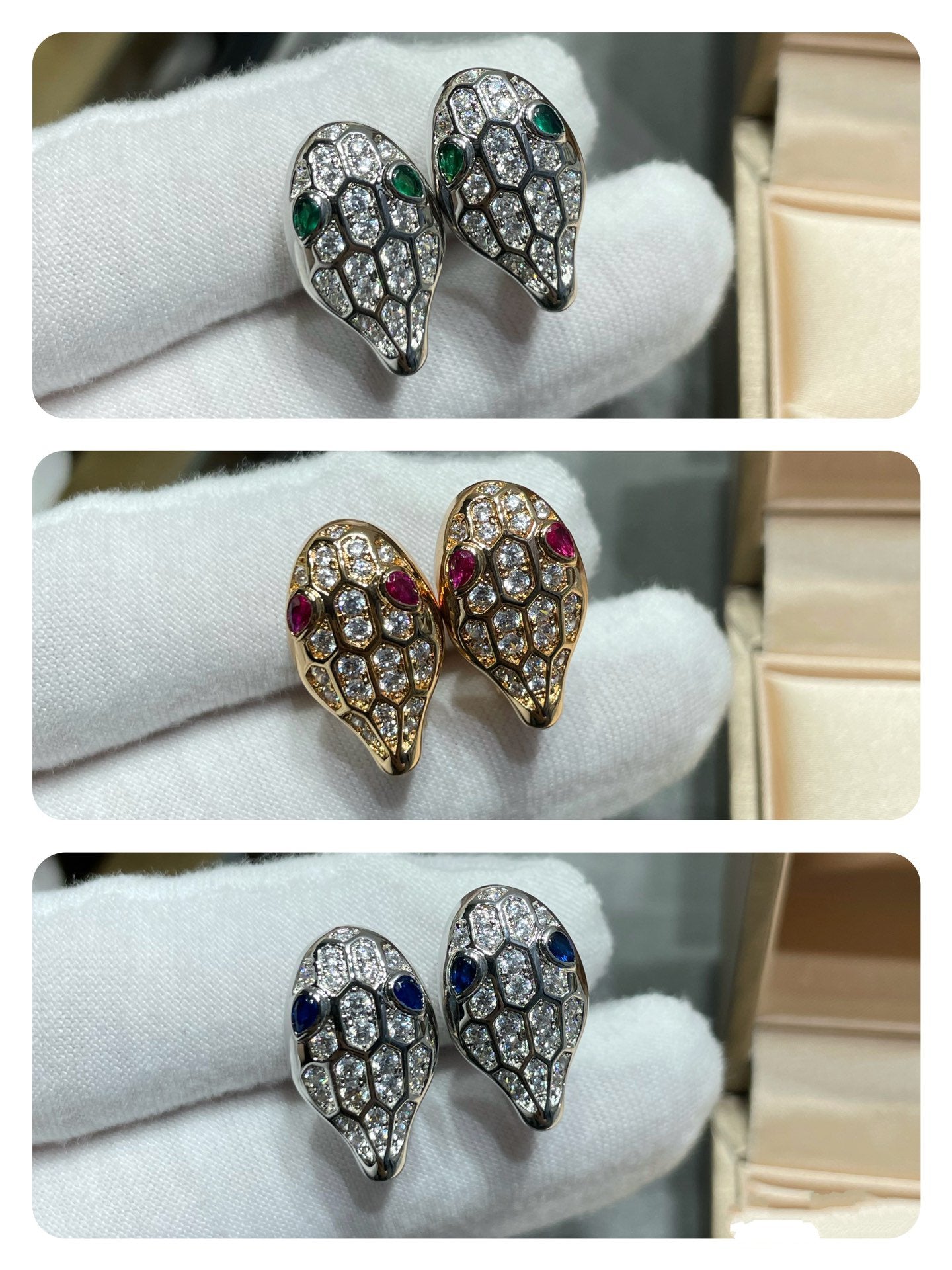 DIANA SERPENT DIAMOND STUD EARRINGS