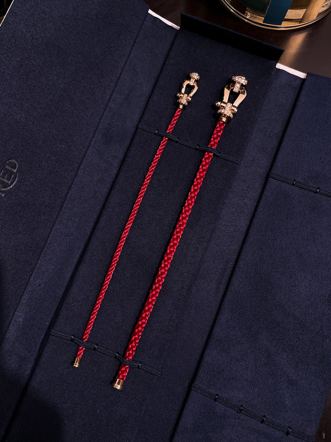 DIANA FORCE 10 HALF DIAMOND PINK GOLD RED CORDERI LARGE AND MEDIUM MODEL