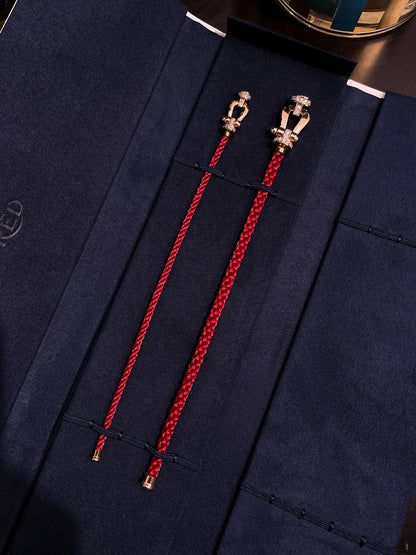 DIANA FORCE 10 HALF DIAMOND PINK GOLD RED CORDERI LARGE AND MEDIUM MODEL