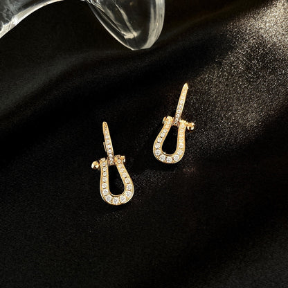 DIANA FORCE 10 FULL DIAMOND DROP EARRINGS MEDIUM MODEL