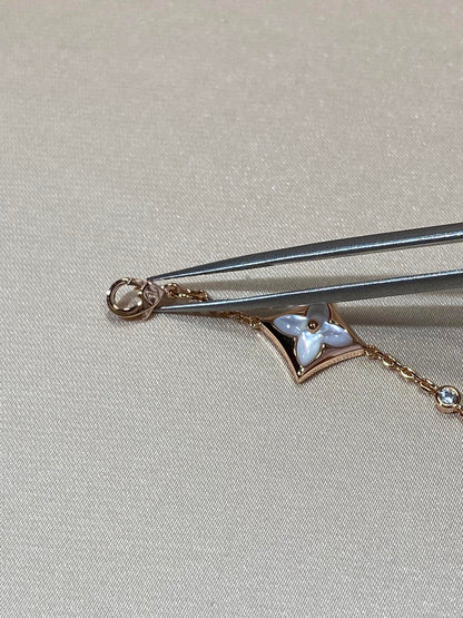 DIANA STAR 4 MOTIF MOP DIAMOND PINK GOLD BRACELET