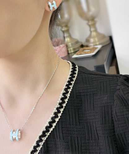 DIANA POP H SKY BLUE STUD EARRINGS