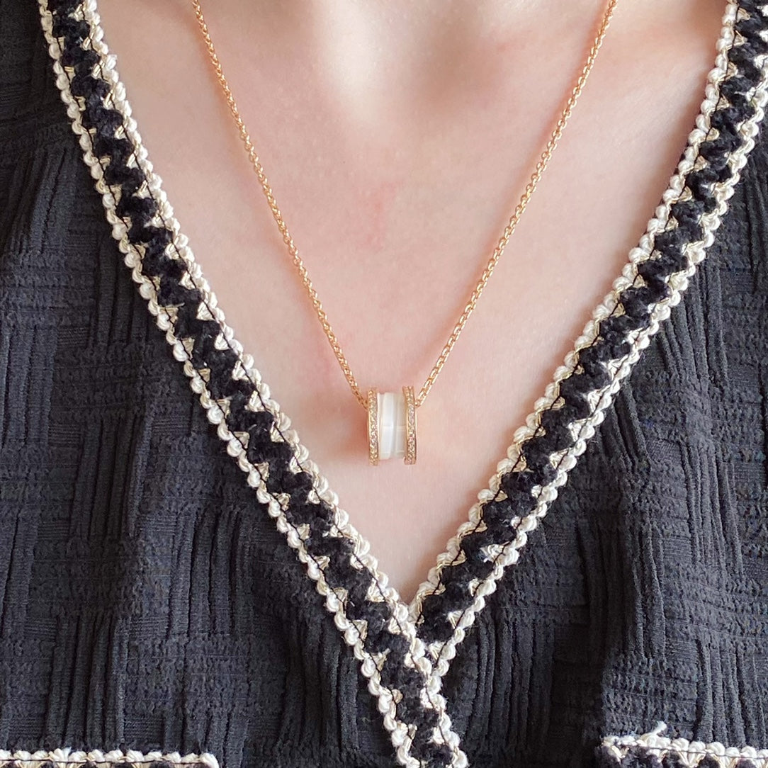 DIANA ZERO 1 DIAMOND CERAMIC NECKLACE