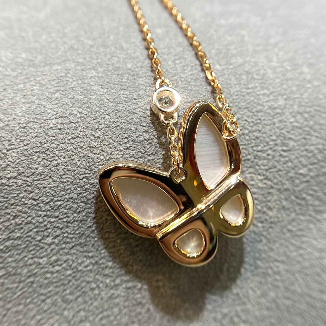DIANA BUTTERFLY MOP DIAMOND NECKLACE