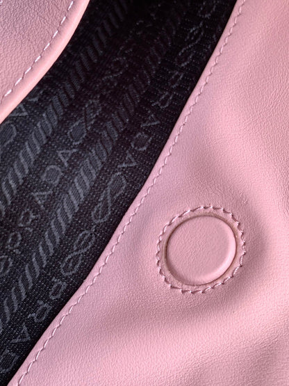 CLEO 30 PINK BRUSHED LEATHER SHOULDER BAG