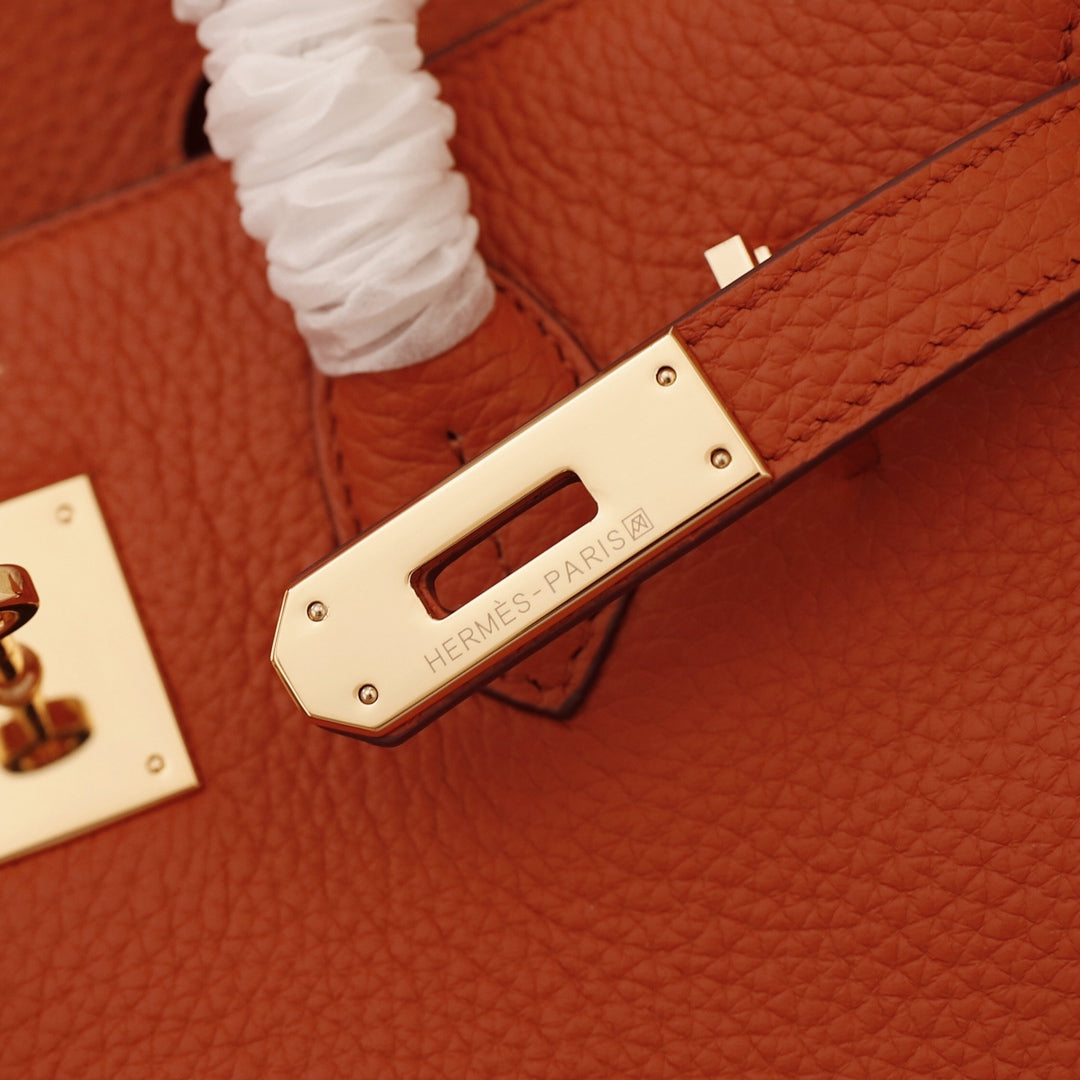 HM BIRKIN BAG 35 FIRE TOGO GOLD HARDWARE