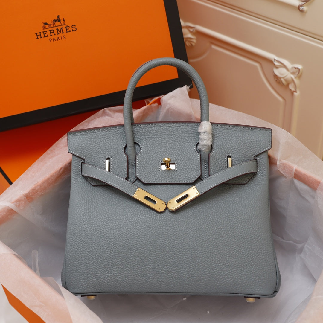 HM BIRKIN BAG 30 TEMPERED GRAY TOGO GOLD HARDWARE