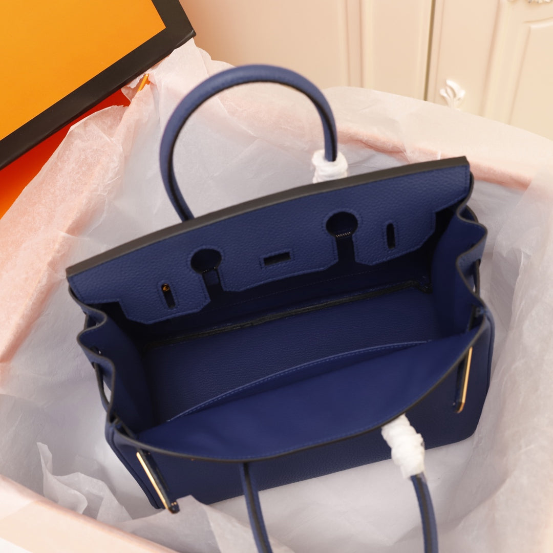 HM BIRKIN BAG 35 NAVY TOGO GOLD HARDWARE