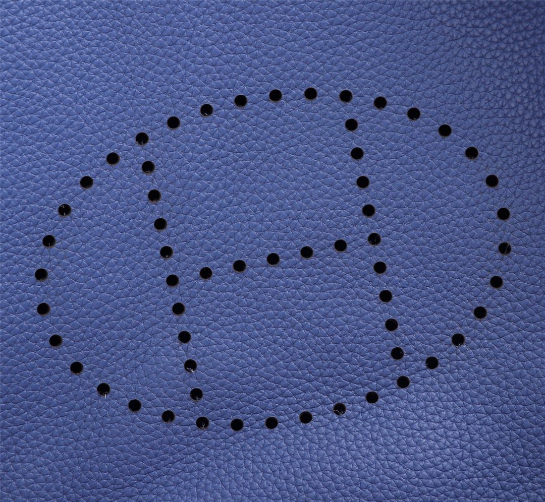 HM EVELYNE BAG 28 AZURE TOGO