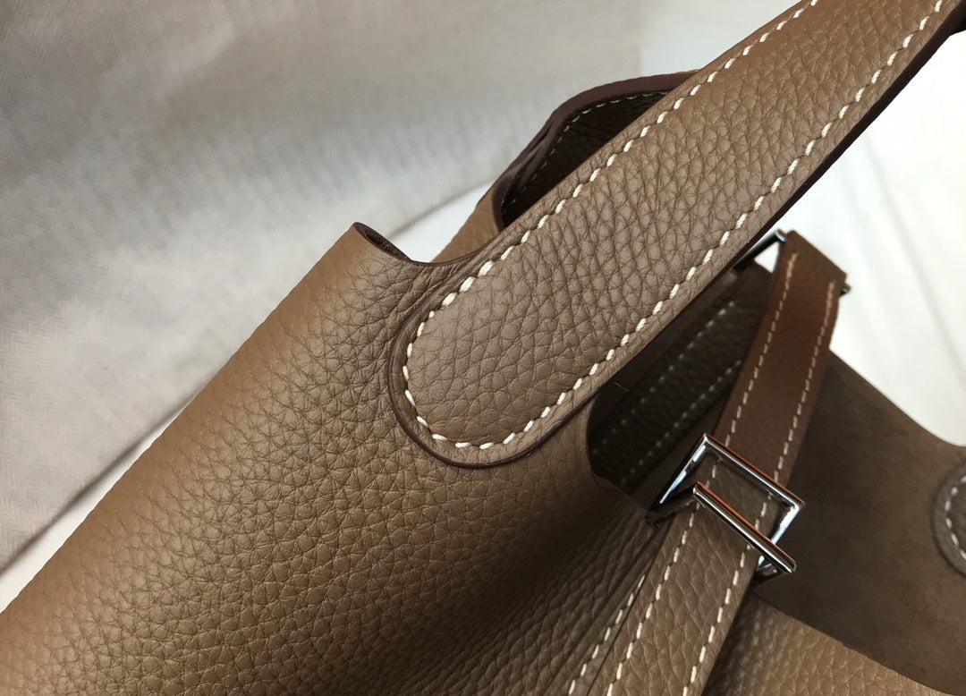 picotin lock 18 brown togo shw