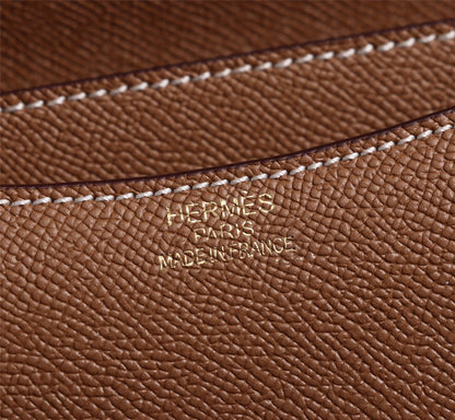 HM CONSTANCE BAGS 19 RUSSET EPSOM GOLD HARDWARE