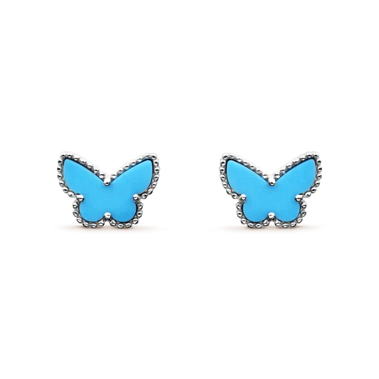 DIANA BUTTERFLY TURQUOISE EARRINGS SILVER