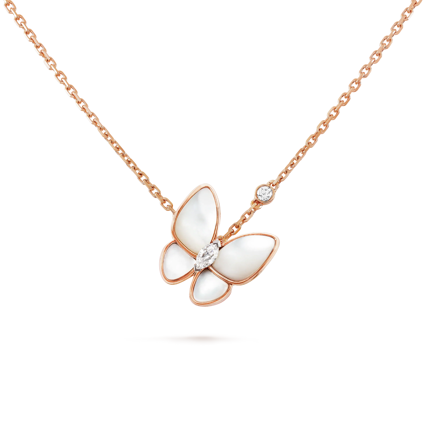 DIANA BUTTERFLY MOP DIAMOND NECKLACE