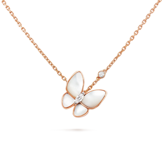 DIANA BUTTERFLY MOP DIAMOND NECKLACE