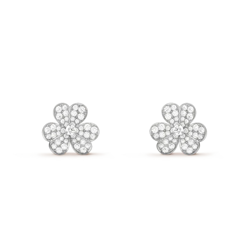 DIANA CLOVER COMOS DIAMOND EARRINGS SILVER