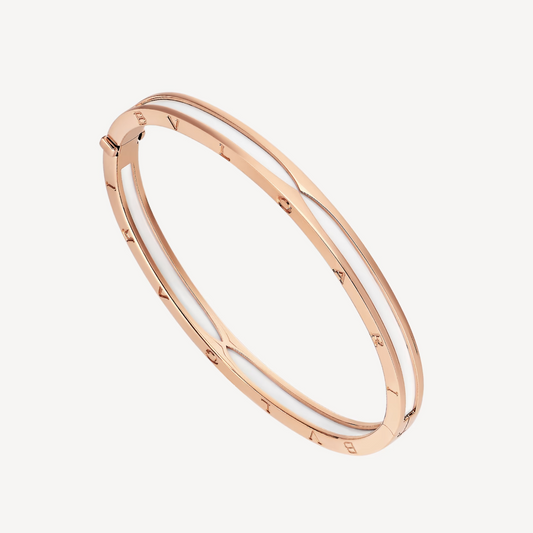 DIANA ZERO 1 PINK GOLD WITH WHITE CERAMIC BRACELET
