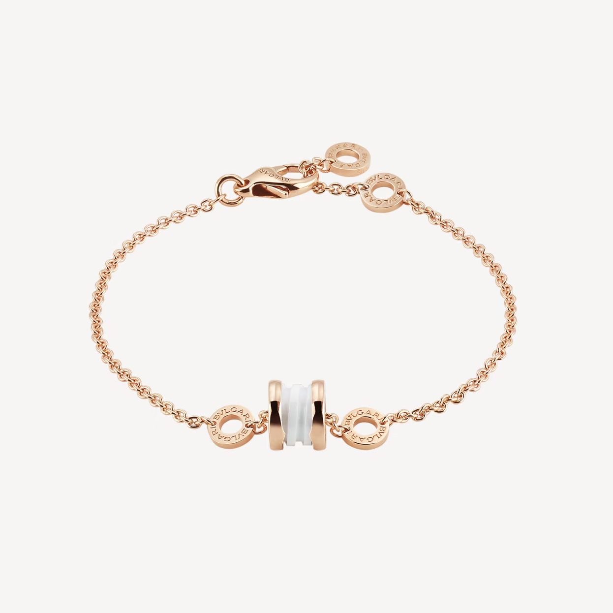 DIANA ZERO 1 SOFT PINK GOLD AND WHITE CERAMIC BRACELET