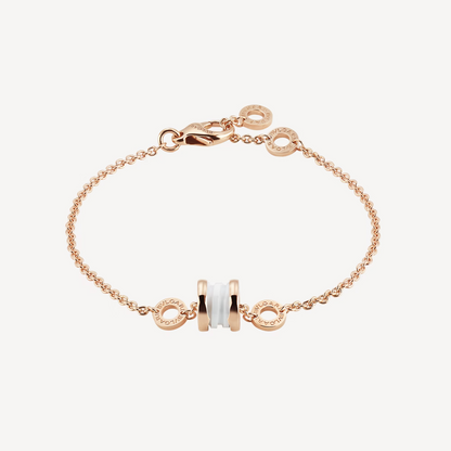DIANA ZERO 1 SOFT PINK GOLD AND WHITE CERAMIC BRACELET