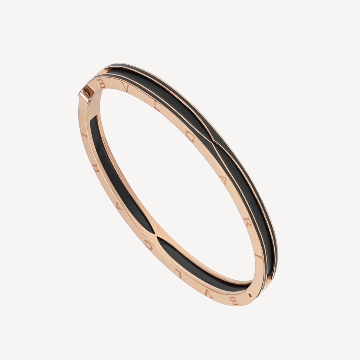 DIANA ZERO 1 PINK GOLD WITH MATTE BLACK CERAMIC BRACELET