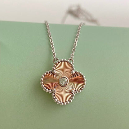 DIANA  2024 SPECIAL EDITION CLOVER 15MM DIAMOND LASER NECKLACE CHRISTMAS