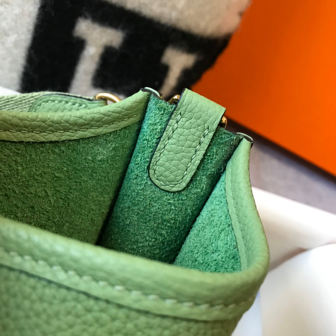 Mini Evelyne 18cm Green Togo Ghw