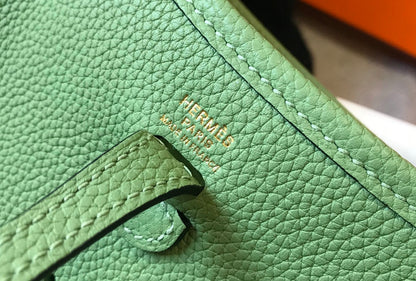 Mini Evelyne 18cm Green Togo Ghw