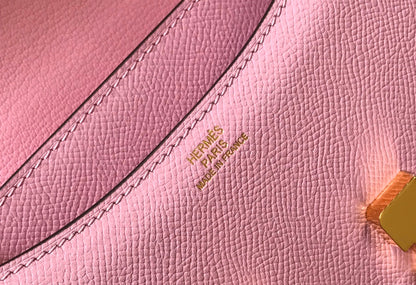 CONSTANCE 18 PINK EPSOM GOLD HARDWARE