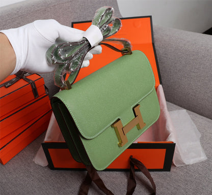 HM CONSTANCE BAG 19 PICKLE EPSOM GOLD HARDWARE