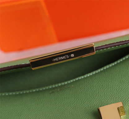 HM CONSTANCE BAG 19 PICKLE EPSOM GOLD HARDWARE