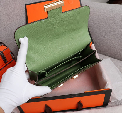 HM CONSTANCE BAG 22 PICKLE EPSOM GOLD HARDWARE