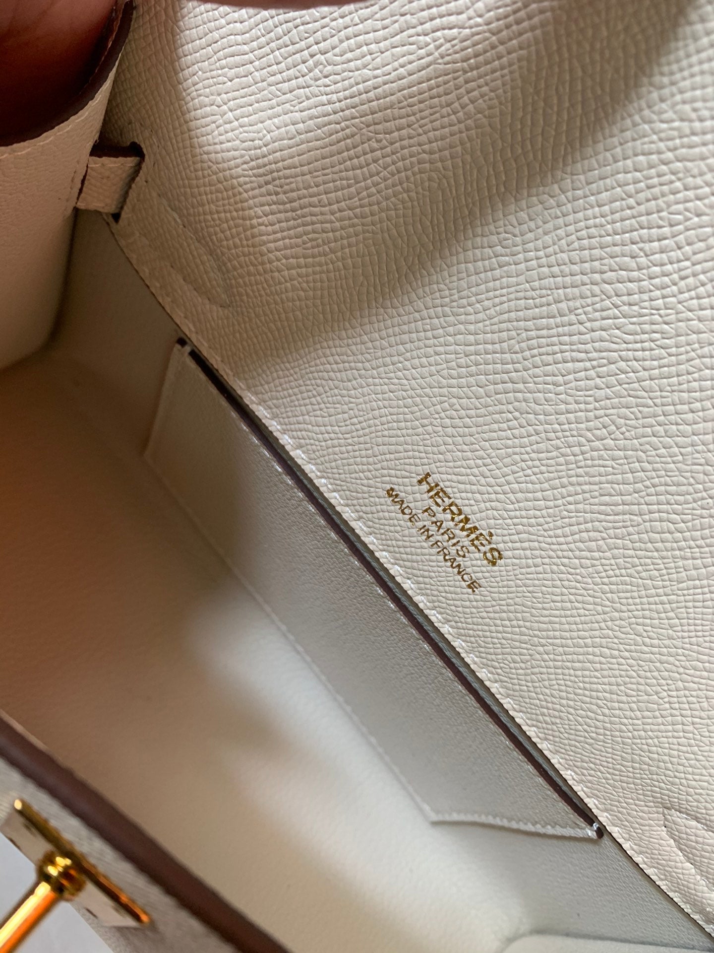 HM KELLY MINI POCHETTE 22 CREAM EPSOM
